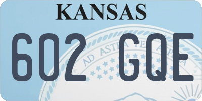 KS license plate 602GQE