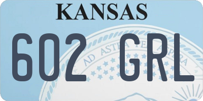 KS license plate 602GRL