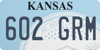 KS license plate 602GRM