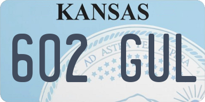 KS license plate 602GUL