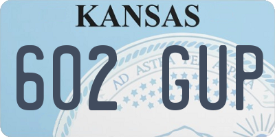 KS license plate 602GUP