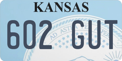 KS license plate 602GUT