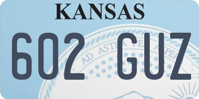 KS license plate 602GUZ