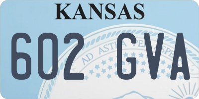 KS license plate 602GVA