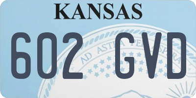 KS license plate 602GVD