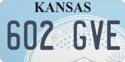 KS license plate 602GVE