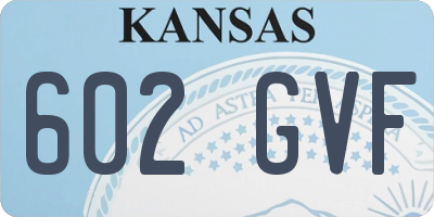 KS license plate 602GVF