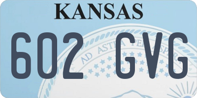 KS license plate 602GVG