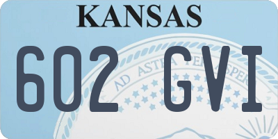 KS license plate 602GVI