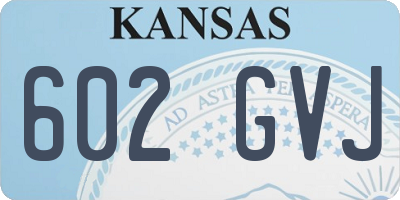 KS license plate 602GVJ
