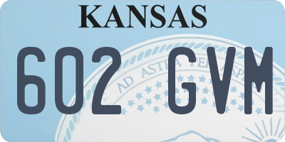 KS license plate 602GVM