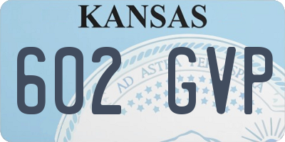 KS license plate 602GVP