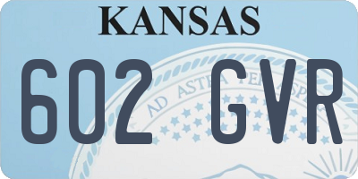 KS license plate 602GVR