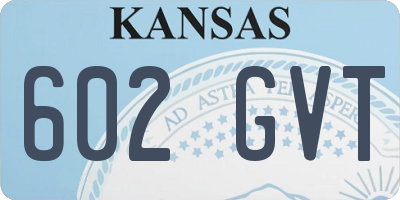 KS license plate 602GVT