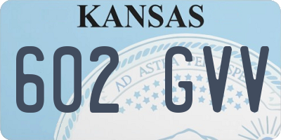 KS license plate 602GVV