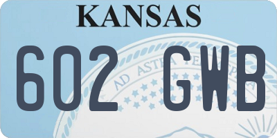 KS license plate 602GWB