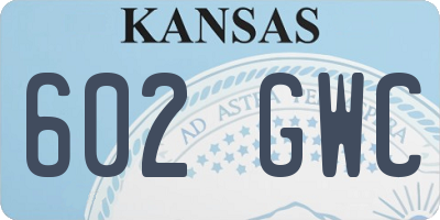 KS license plate 602GWC