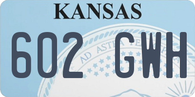 KS license plate 602GWH