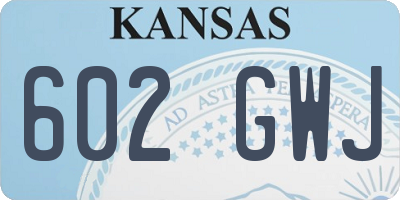 KS license plate 602GWJ