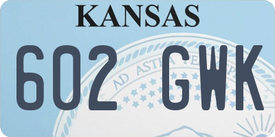 KS license plate 602GWK