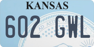 KS license plate 602GWL