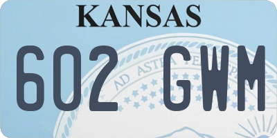 KS license plate 602GWM