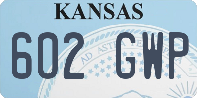 KS license plate 602GWP