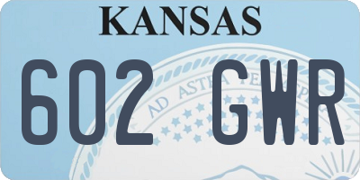 KS license plate 602GWR