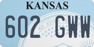 KS license plate 602GWW