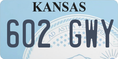 KS license plate 602GWY