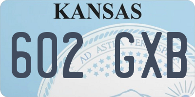 KS license plate 602GXB
