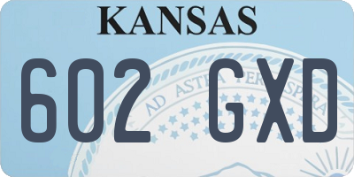 KS license plate 602GXD