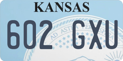 KS license plate 602GXU