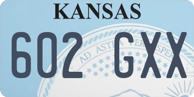 KS license plate 602GXX