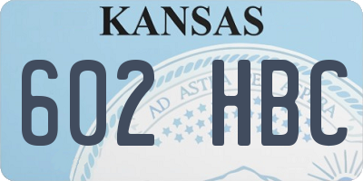 KS license plate 602HBC