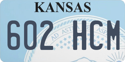 KS license plate 602HCM