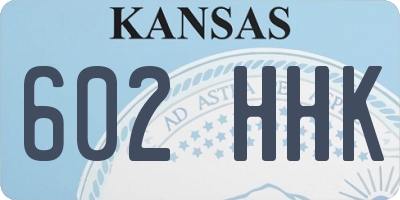 KS license plate 602HHK