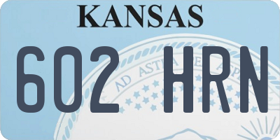 KS license plate 602HRN