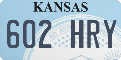 KS license plate 602HRY