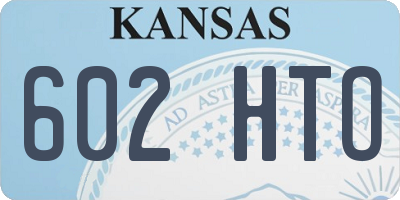 KS license plate 602HTO