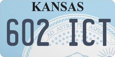 KS license plate 602ICT