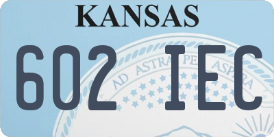 KS license plate 602IEC