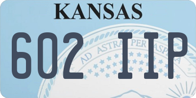 KS license plate 602IIP