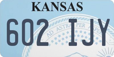 KS license plate 602IJY