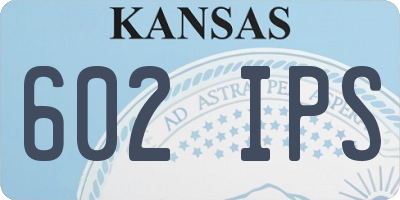 KS license plate 602IPS