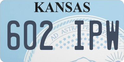 KS license plate 602IPW