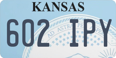 KS license plate 602IPY