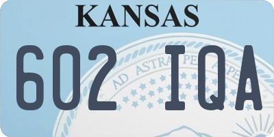 KS license plate 602IQA