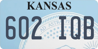 KS license plate 602IQB