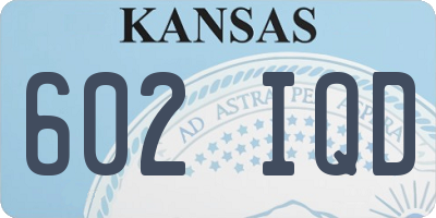 KS license plate 602IQD